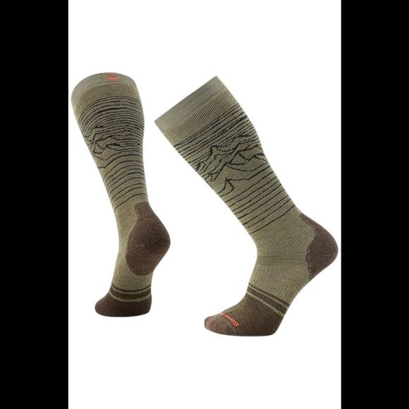 Smartwool Men's Snowboard Iguchi Pattern Socks Winter Moss - Picture 1 of 1